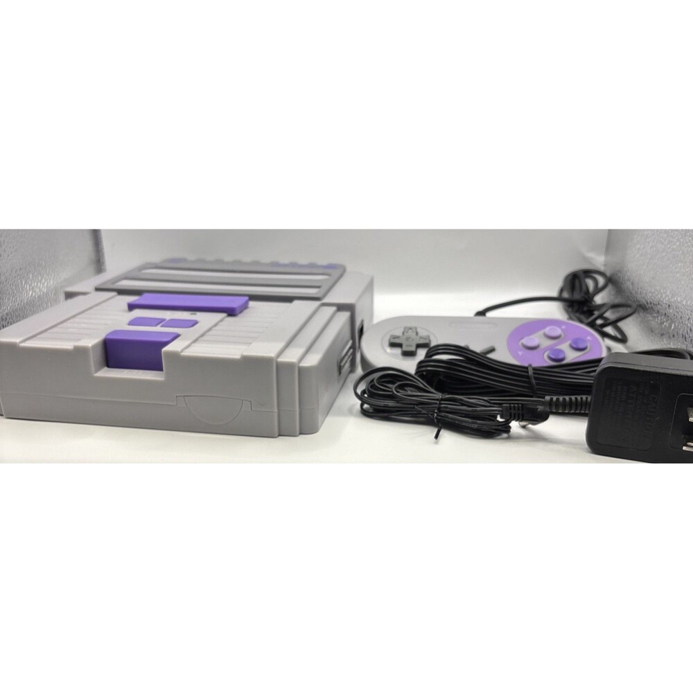 Hyperkin Retron 2 NES SNES Console Gray Purple with Wired Controllers